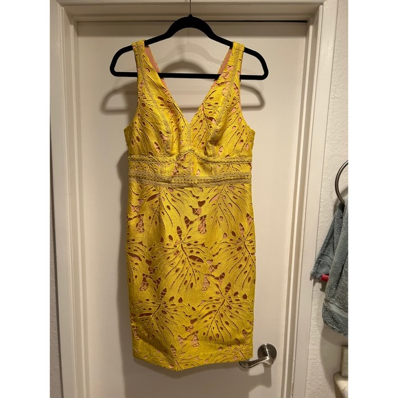 Maeve Gardenia Crochet Column Dress - Picture 3 of 7